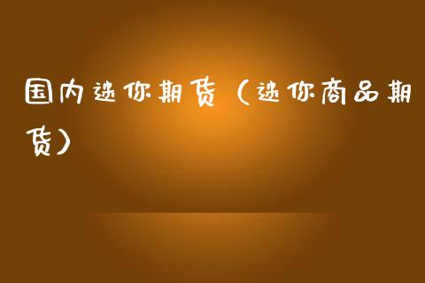 国内迷你期货（迷你商品期货） (https://www.ynbygsw.com/) 基金投资 第1张