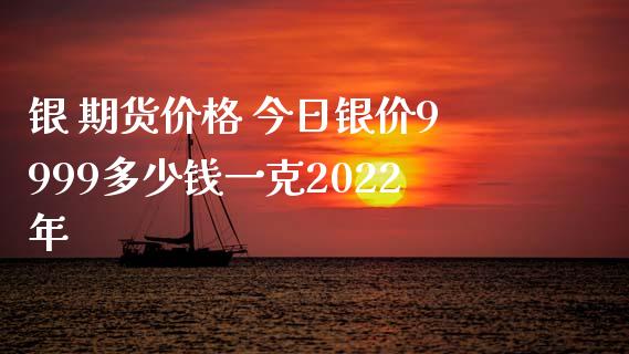 银 期货价格 今日银价9999多少钱一克2022年 (https://www.ynbygsw.com/) 基金投资 第1张