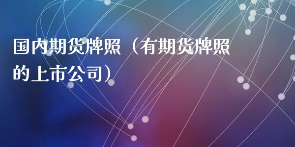 国内期货牌照（有期货牌照的上市公司） (https://www.ynbygsw.com/) 内盘期货 第1张