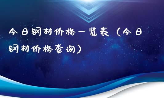 今日钢材价格一览表（今日钢材价格查询） (https://www.ynbygsw.com/) 国际期货 第1张