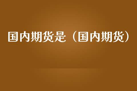 国内期货是（国内期货） (https://www.ynbygsw.com/) 理财百科 第1张