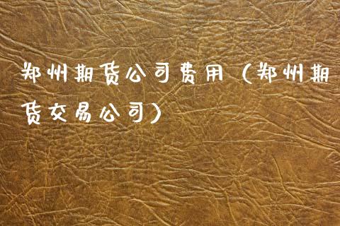 郑州期货公司费用（郑州期货交易公司） (https://www.ynbygsw.com/) 股票推荐 第1张