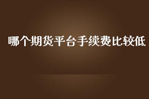 哪个期货平台手续费比较低 (https://www.ynbygsw.com/) 内盘期货 第1张