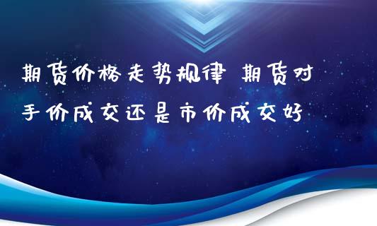 期货价格走势规律 期货对手价成交还是市价成交好 (https://www.ynbygsw.com/) 理财百科 第1张