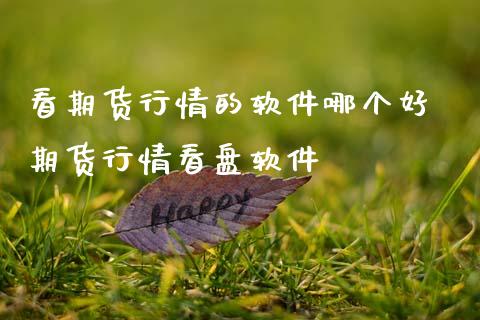 看期货行情的软件哪个好 期货行情看盘软件 (https://www.ynbygsw.com/) 基金投资 第1张