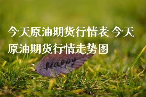 今天原油期货行情表 今天原油期货行情走势图 (https://www.ynbygsw.com/) 国际期货 第1张