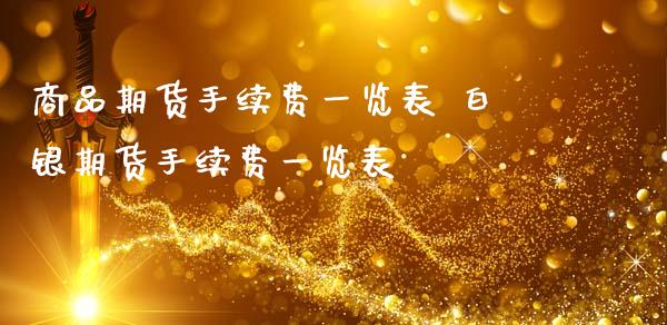 商品期货手续费一览表 白银期货手续费一览表 (https://www.ynbygsw.com/) 国际期货 第1张