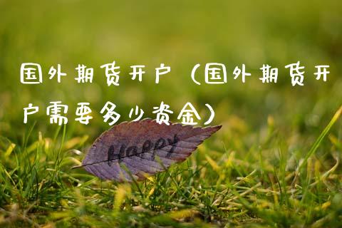 国外期货开户（国外期货开户需要多少资金） (https://www.ynbygsw.com/) 股票推荐 第1张