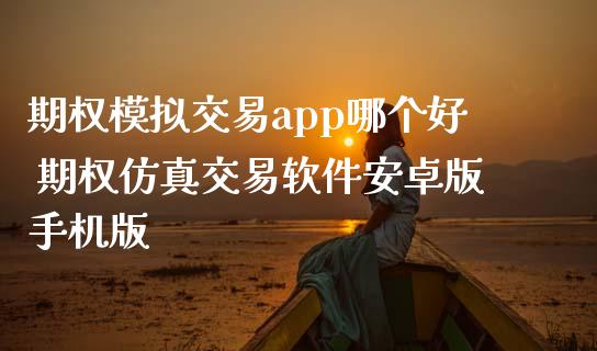 期权模拟交易app哪个好 期权仿真交易软件安卓版手机版 (https://www.ynbygsw.com/) 理财百科 第1张