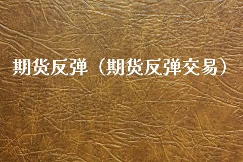 期货反弹（期货反弹交易） (https://www.ynbygsw.com/) 理财百科 第1张