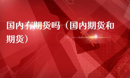 国内有期货吗（国内期货和期货） (https://www.ynbygsw.com/) 理财百科 第1张