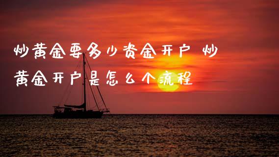 炒黄金要多少资金开户 炒黄金开户是怎么个流程 (https://www.ynbygsw.com/) 国际期货 第1张