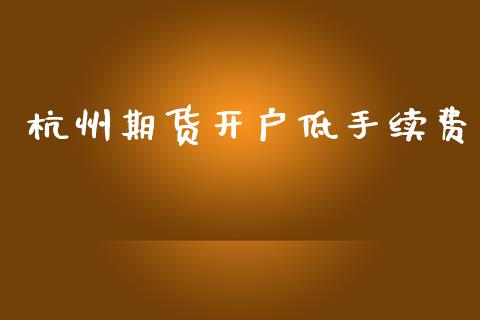 杭州期货开户低手续费 (https://www.ynbygsw.com/) 国际期货 第1张