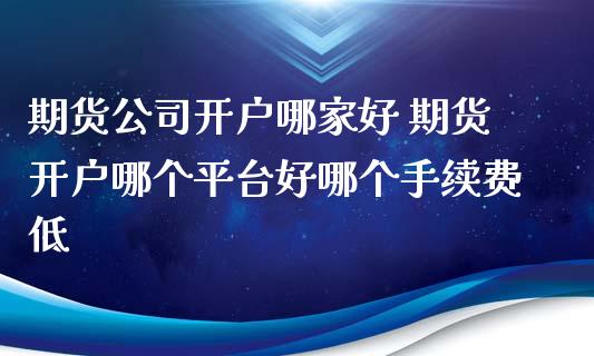 期货公司开户哪家好 期货开户哪个平台好哪个手续费低 (https://www.ynbygsw.com/) 国际期货 第1张