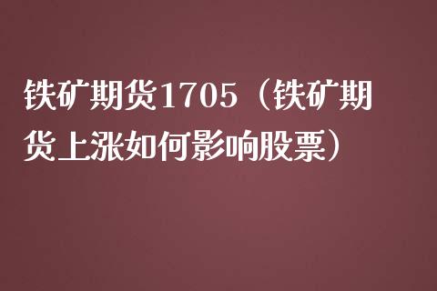 铁矿期货1705（铁矿期货上涨如何影响股票） (https://www.ynbygsw.com/) 股票推荐 第1张