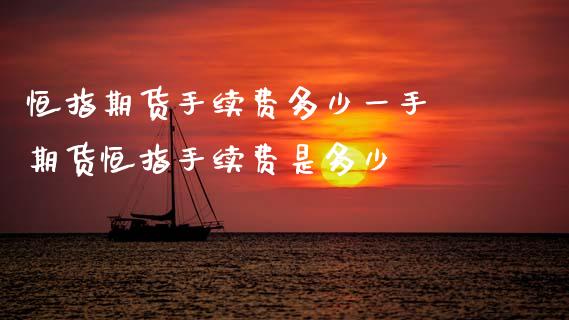 恒指期货手续费多少一手 期货恒指手续费是多少 (https://www.ynbygsw.com/) 国际期货 第1张
