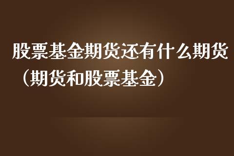 股票基金期货还有什么期货（期货和股票基金） (https://www.ynbygsw.com/) 国际期货 第1张