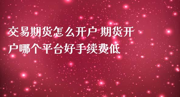 交易期货怎么开户 期货开户哪个平台好手续费低 (https://www.ynbygsw.com/) 国际期货 第1张
