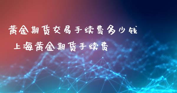 黄金期货交易手续费多少钱 上海黄金期货手续费 (https://www.ynbygsw.com/) 理财百科 第1张