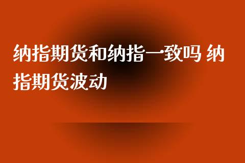 纳指期货和纳指一致吗 纳指期货波动 (https://www.ynbygsw.com/) 股票推荐 第1张