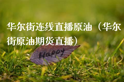 华尔街连线直播原油（华尔街原油期货直播） (https://www.ynbygsw.com/) 国际期货 第1张