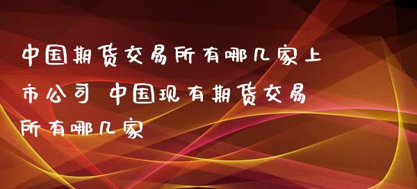 中国期货交易所有哪几家上市公司 中国现有期货交易所有哪几家 (https://www.ynbygsw.com/) 国际期货 第1张