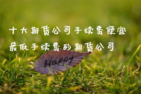 十大期货公司手续费便宜 最低手续费的期货公司 (https://www.ynbygsw.com/) 国际期货 第1张