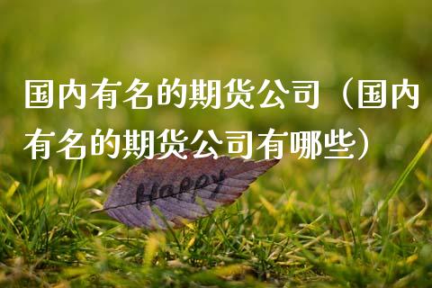 国内有名的期货公司（国内有名的期货公司有哪些） (https://www.ynbygsw.com/) 基金投资 第1张