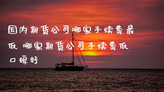 国内期货公司哪家手续费最低 哪家期货公司手续费低口碑好 (https://www.ynbygsw.com/) 国际期货 第1张
