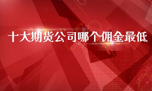 十大期货公司哪个佣金最低 (https://www.ynbygsw.com/) 国际期货 第1张