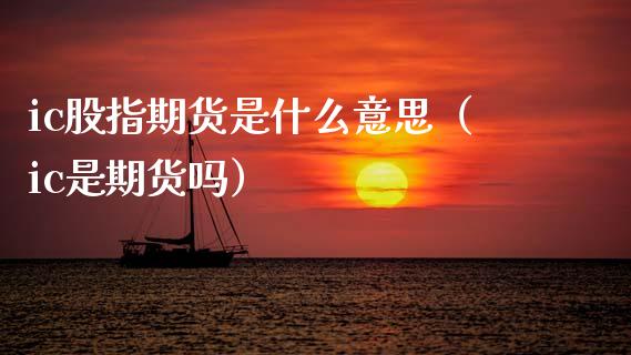 ic股指期货是什么意思（ic是期货吗） (https://www.ynbygsw.com/) 基金投资 第1张