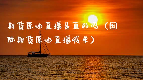 期货原油直播是真的吗（国际期货原油直播喊单） (https://www.ynbygsw.com/) 国际期货 第1张