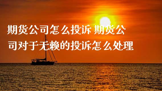 期货公司怎么投诉 期货公司对于无赖的投诉怎么处理 (https://www.ynbygsw.com/) 国际期货 第1张