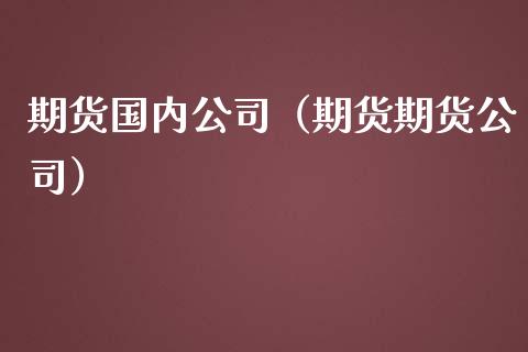 期货国内公司（期货期货公司） (https://www.ynbygsw.com/) 理财百科 第1张