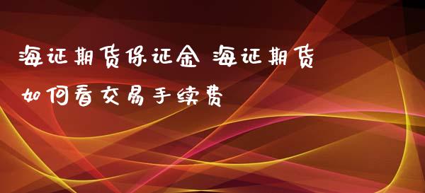 海证期货保证金 海证期货如何看交易手续费 (https://www.ynbygsw.com/) 国际期货 第1张