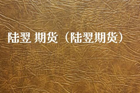 陆翌 期货（陆翌期货） (https://www.ynbygsw.com/) 理财百科 第1张