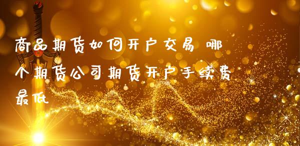 商品期货如何开户交易 哪个期货公司期货开户手续费最低 (https://www.ynbygsw.com/) 国际期货 第1张