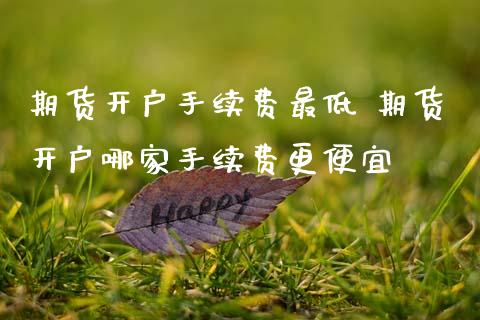 期货开户手续费最低 期货开户哪家手续费更便宜 (https://www.ynbygsw.com/) 理财百科 第1张