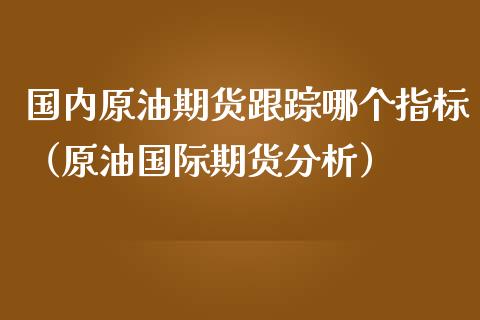 国内原油期货哪个指标（原油国际期货分析） (https://www.ynbygsw.com/) 理财百科 第1张
