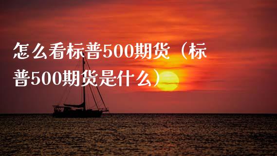 怎么看标普500期货（标普500期货是什么） (https://www.ynbygsw.com/) 理财百科 第1张