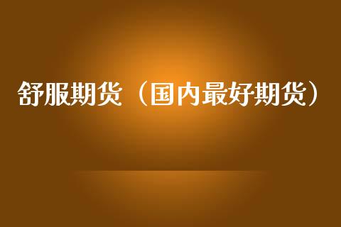 舒服期货（国内最好期货） (https://www.ynbygsw.com/) 期货开户 第1张