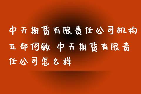 中天期货有限责任公司机构五部何敏 中天期货有限责任公司怎么样 (https://www.ynbygsw.com/) 国际期货 第1张