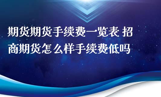 期货期货手续费一览表 期货怎么样手续费低吗 (https://www.ynbygsw.com/) 国际期货 第1张
