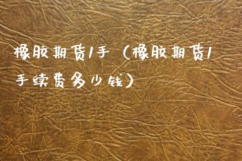 橡胶期货1手（橡胶期货1手续费多少钱） (https://www.ynbygsw.com/) 基金投资 第1张