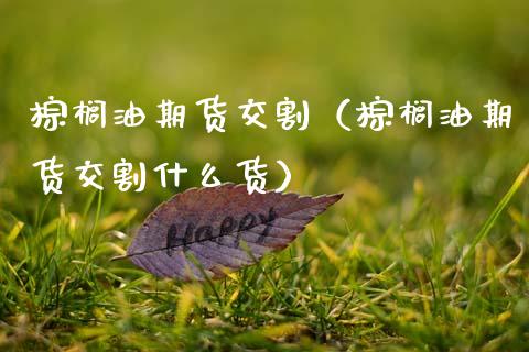 棕榈油期货交割（棕榈油期货交割什么货） (https://www.ynbygsw.com/) 理财百科 第1张