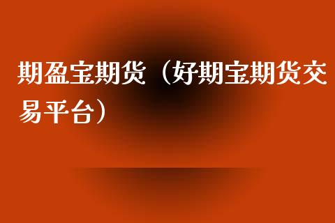 期盈宝期货（好期宝期货交易平台） (https://www.ynbygsw.com/) 德指期货 第1张
