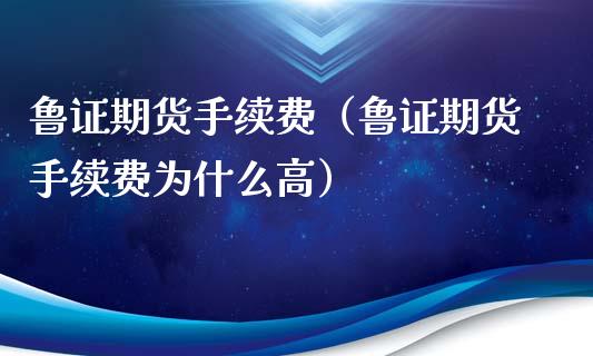 鲁证期货手续费（鲁证期货手续费为什么高） (https://www.ynbygsw.com/) 理财百科 第1张