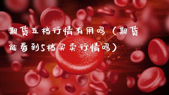 期货五档行情有用吗（期货能看到5档买卖行情吗） (https://www.ynbygsw.com/) 国际期货 第1张