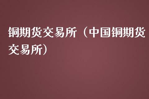 铜期货交易所（中国铜期货交易所） (https://www.ynbygsw.com/) 内盘期货 第1张