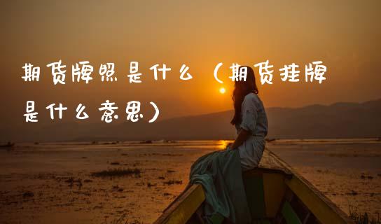 期货牌照是什么（期货挂牌是什么意思） (https://www.ynbygsw.com/) 基金投资 第1张
